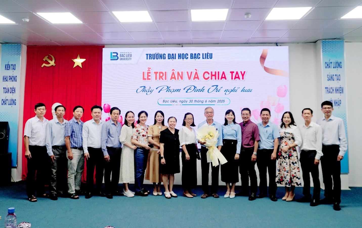 Trường Đại học Bạc Liêu tổ chức lễ tri ân và chia tay Thầy Phạm Đình Trí nghỉ hưu